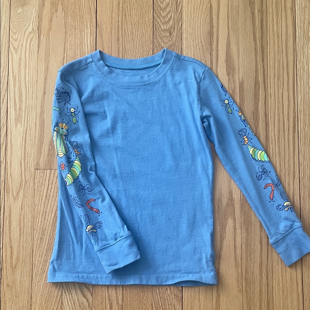 Life Is Good Kids Blue Long Sleeve Tee with Bug Design